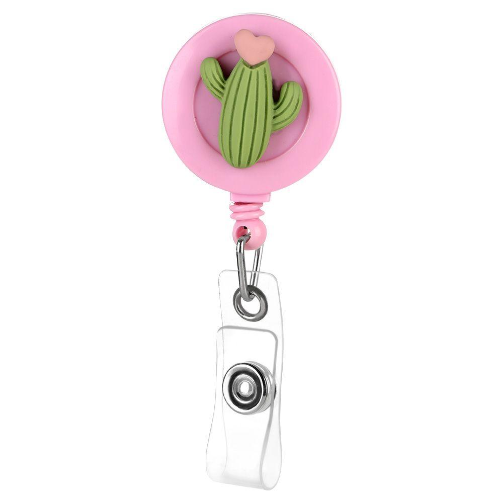 Flower Fruit Practical Badge Reel Clip Doctor Nurse Clip ID Card Badge Holder Retractable Keychain