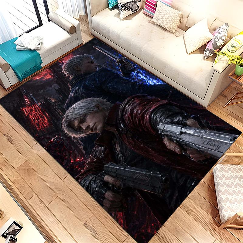 Devil May Cry (5) Rug Suitable For Living Rooms Bedrooms Computer Rooms Dining Areas And Placement Under Tables And Chairs Also An Ideal Choice For Of