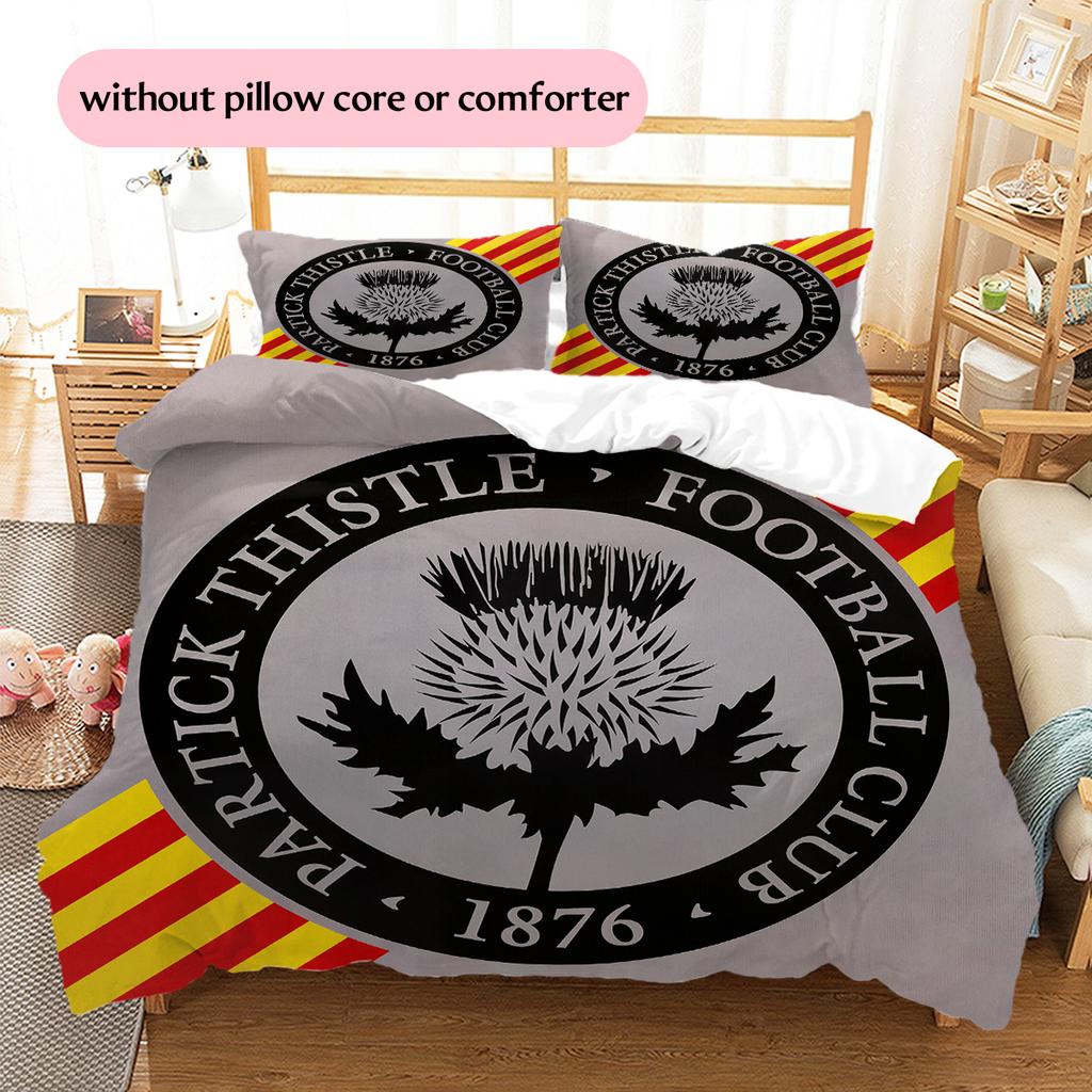 Partick Thistle F.C. Pattern Bedding Quilt Set Home Decoration Gift (1 * duvet cover + 2 * pillowcase without core)