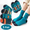 5 Pair Children's Socks Spring Autumn Boys Girls Cartoons Cute Middle Tube Socks