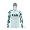 Mens Quick-Dry Fishing Hoodie With Integrated Face Cover UPF50 Sun Protection Lightweight Breathable Angling Shirt