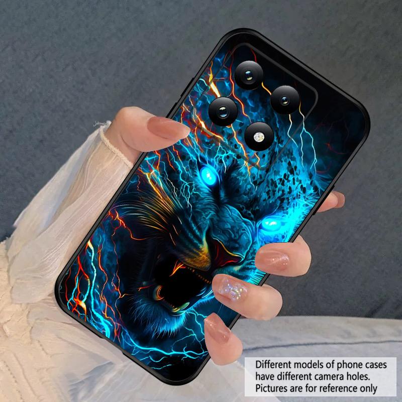 Светящаяся голова льва для Xiaomi 11T 11 Ultra 12 12T Pro 14 15 13 Lite Mi Poco M4 5 M7 5G X4 X5 M6 C75 Pro X6 4G мягкий чехол для телефона