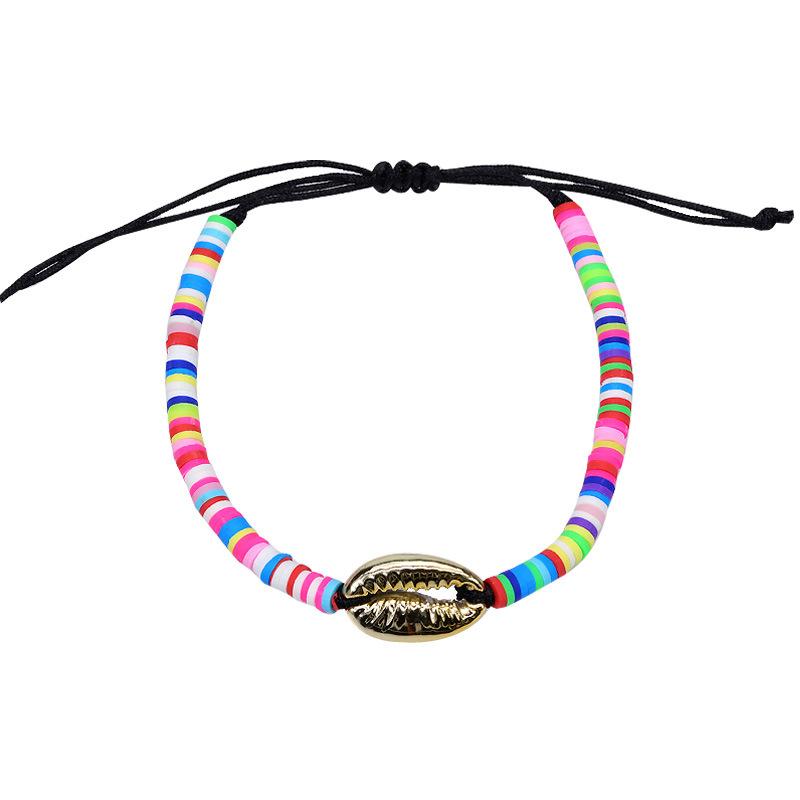 Богемный пляжный ракушка ручной работы плетеный браслет регулируемые веревочные цепочки браслеты для женщин манжеты ювелирные изделия