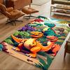 Dinosaurs In Volcanic Jungle Decorative Area Rug Shaggy Fabric Anti-fouling & Durable Pet-friendly Living Room Fashionable Home Decor