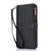 Multi Card Zippered Wallet with Short Hand Rope and Long Hanging Rope Phone Cover Case for iPhone Series/Samsung Series
