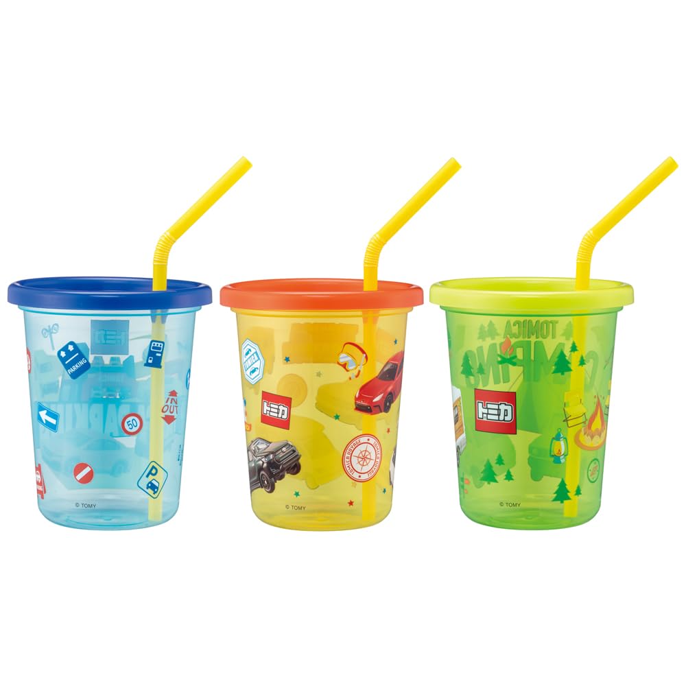 Skater Tumblers with Tomica Made in Straws, 320ml, 24, Japan, SIH3ST-A