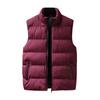 Men Waistcoat Stand Collar Sleeveless Zippered Pockets Solid Color Vest Coat Thickened Warm Windproof Vest Outwear