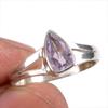 Кольцо из натурального розового аметиста с драгоценным камнем ручной работы из цельного серебра 925 пробы S.7 H6I37
