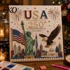 250th Anniversary Art Pearl Painting Kit, USA DIY Relaxation Craft Kit Set, Patriotic Bead for Beginners Adults
