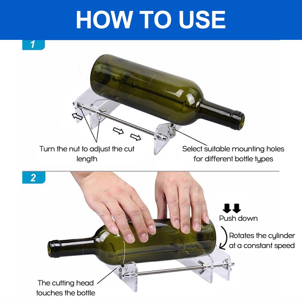 Резак для стеклянных бутылок DIY инструменты для резки круглых квадратных овальных бутылок
