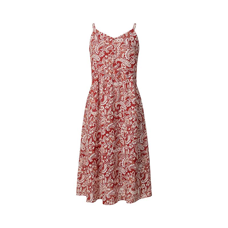 [Show Style] Jiuzi Anna Kou Mingyan Ramie Lyocell Strap Dress Women's 2026 Summer New Style
