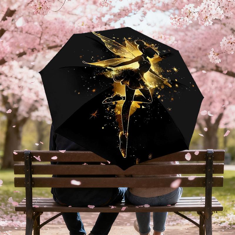 1PC Fairy Sparkles Umbrella-8-Rib Reinforced, Automatic Open, Lightweight & Durable, Cute Fashion Accessory for Outdoor-F2645