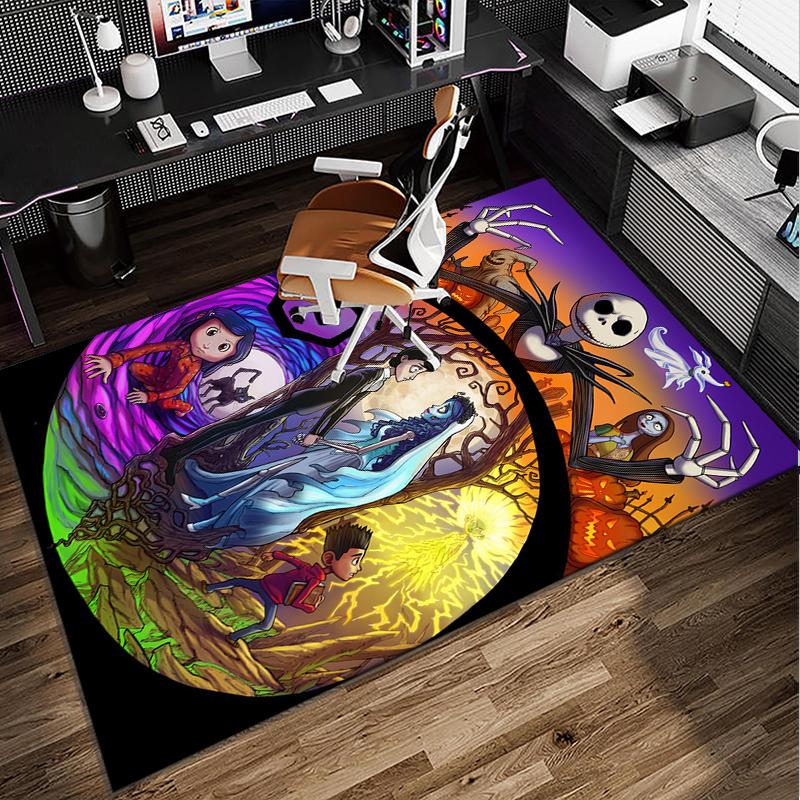 Moonlit Mystery Cora-line Office Rug Chair Mat, Game Carpet, Suitable for Front Door, Bedroom, Living Room, Desk, Holiday Gift