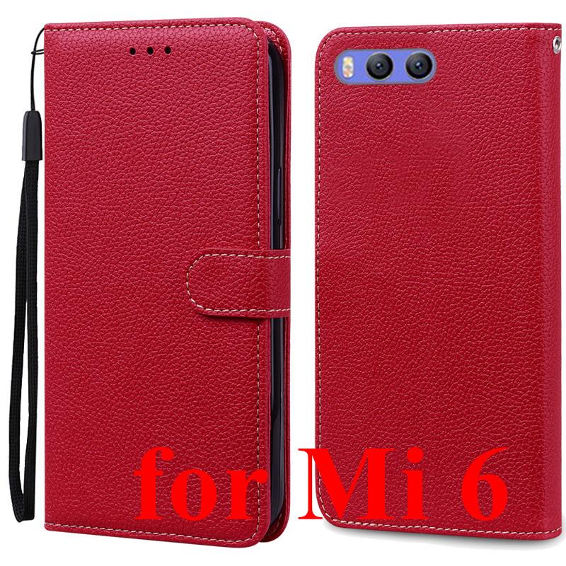 Mi 6 Case For Xiaomi Mi 6 Case Redmi 6 Leather Wallet Flip Case For Xiaomi Redmi 6 Mi6 Phone Case Redmi6 Cover Fundas Shell Bags