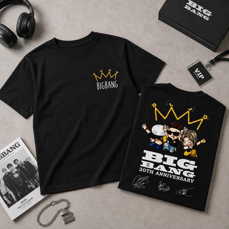 2026 Summer Hot Sale Big Bang K-pop VIP T-shirt Y2K Unisex Hip Hop Streetwear T-shirt High Quality Harajuku Punk T-shirt