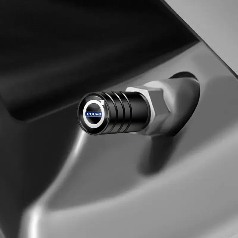 4PCS Car Metal Valve Caps Volvo Xc60 Xc40 Xc90 S60 S90 V60 V90 Ex30 Ex90 C40 Em90 Xc70 V40 Tire Stem Dust Proof Covers