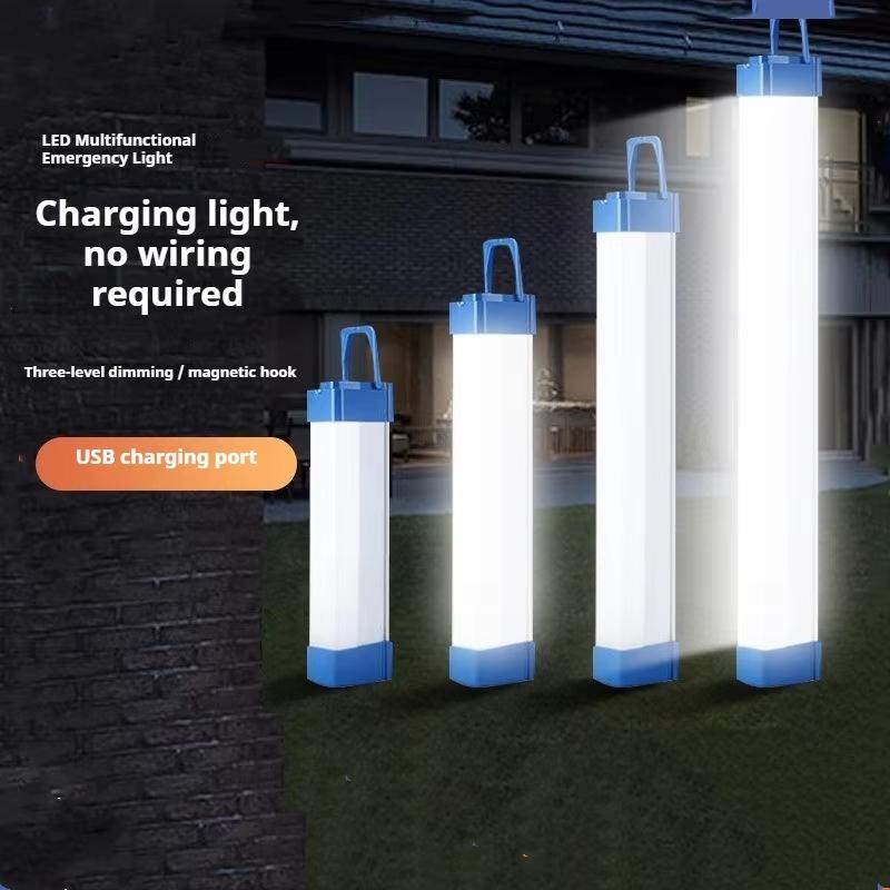LED Rechargeable Tube Camping Light Magnetic Suspension Portable Light Bulb for Emergency,Night Market,Outdoor Lighting