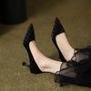 Мода 2025 Высококачественная обувь для женщин Слипоны Платье Высокие каблуки Женские Сексуальные Остроносые Шпильки Дамские Элегантные Туфли Лодочки Zapatos De Mujer