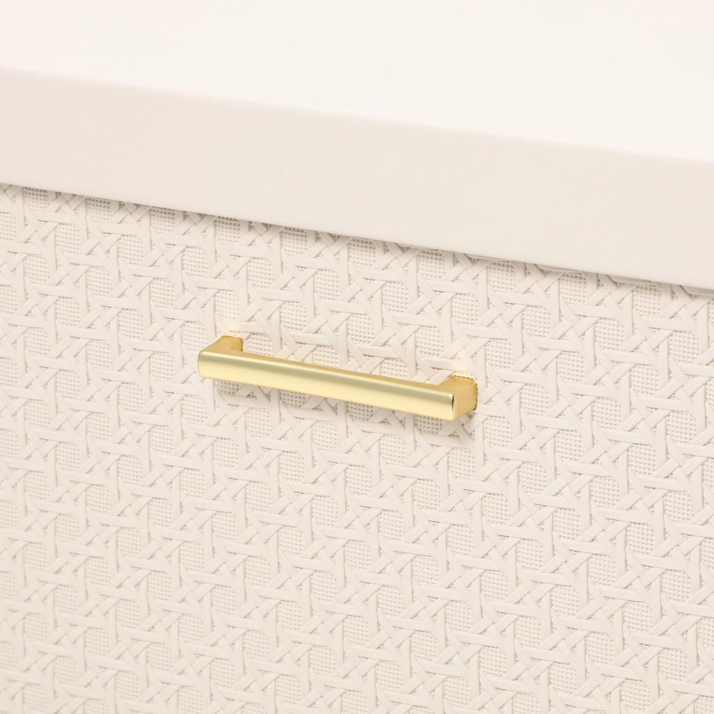 Francfranc [Online Shop Exclusive] Embossed Large Box, Small, Ivory, Storage Box, Perfect for New Homes and Moving