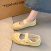 Дышащие одинарные туфли женские нишевый дизайн весна 2025 новые на липучке мягкая подошва легкие туфли Мэри Джейн