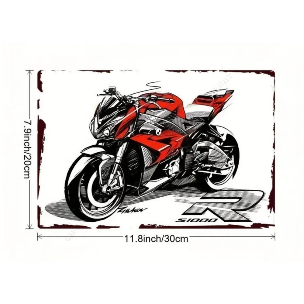 Moto Metal Interior Plaque In the Garage In the Bar On the Wall 20x30cm