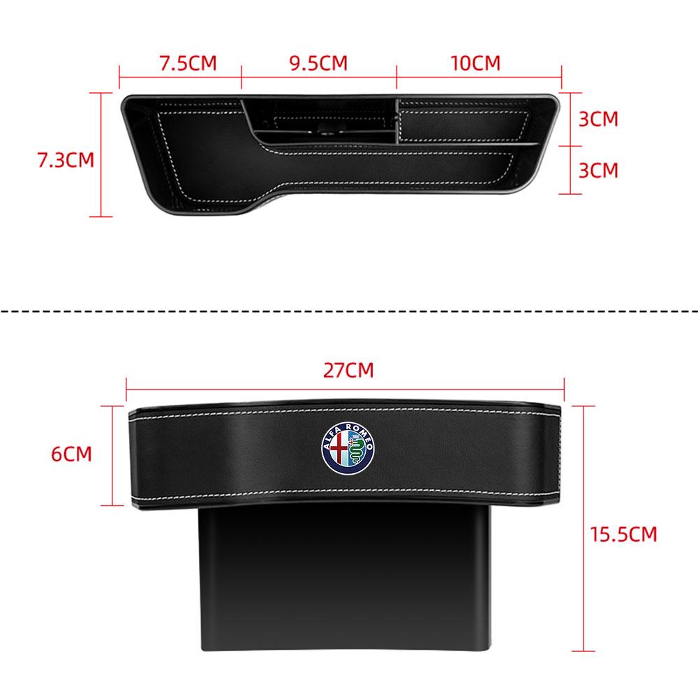 Leather Car Seat Gap Storage Box Seam Filler Organizer Auto Accessories For Alfa Romeo 159 Giulietta Giulia 147 156 Mito Stelvio