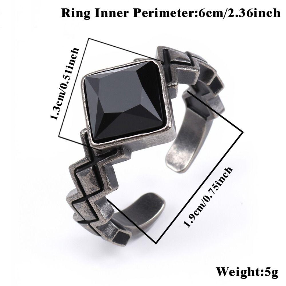 Retro Style Stone Ring White Crystal Finger Ring Newest Handmade Jewelry Gift For Women