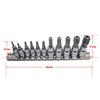 Tamper-proof Torx Bit Socket Set, Male Torx TRX, Star-Shaped, Flower-Shaped, and Slotted Torx Socket Wrench, TH-10, TH-15, TH-20, TH-25, TH-27, TH-30,
