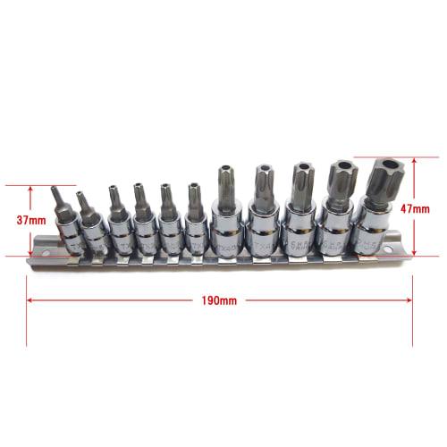 Tamper-proof Torx Bit Socket Set, Male Torx TRX, Star-Shaped, Flower-Shaped, and Slotted Torx Socket Wrench, TH-10, TH-15, TH-20, TH-25, TH-27, TH-30,
