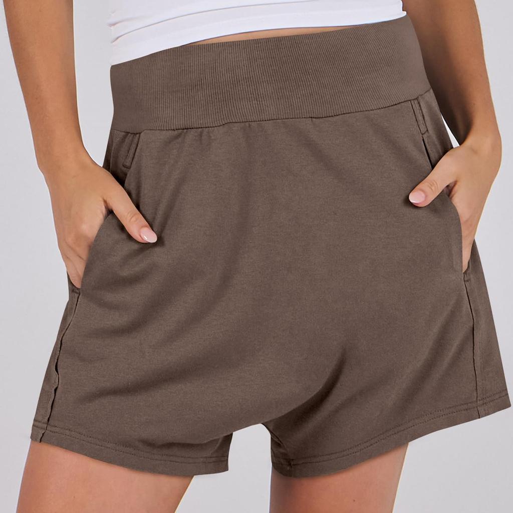 Women's Casual Loose Summer High Waisted Shorts Gym Yoga Comfy Short With Pockets Fashion Clothes