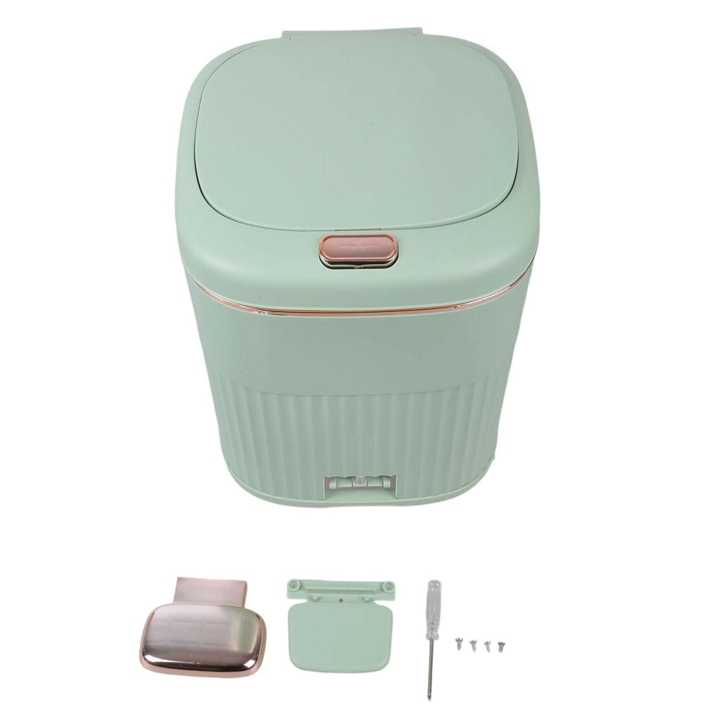 Foot Pedal Metal Softly Close Pedal Bathroom Trash Can for Kitchen Hotel Home Office 8/10/15L Trash Can with Lid