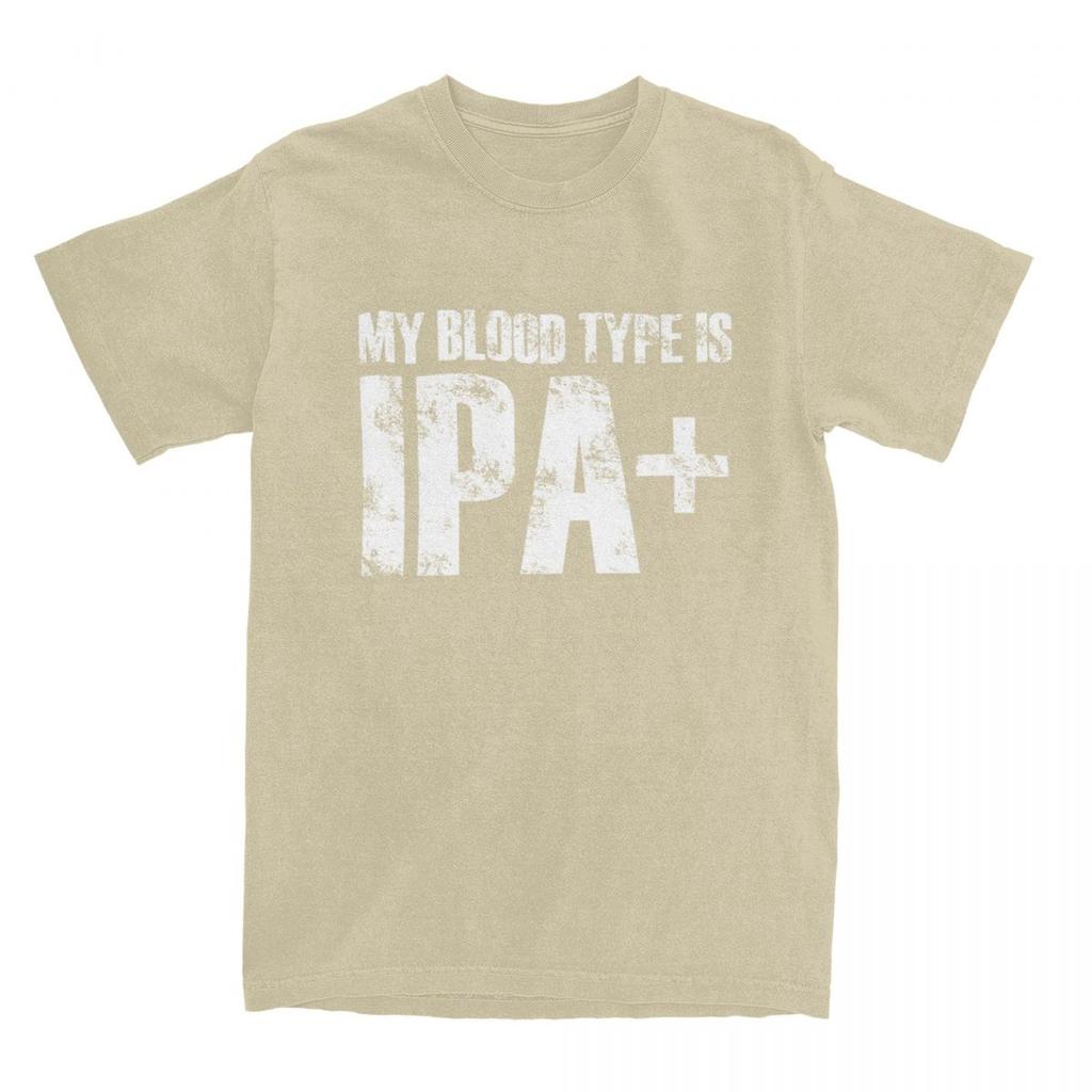 Мужская и женская футболка с надписью «My Blood Type Is Ipa Merch» для любителей крафтового пива, винтажные футболки из 100% хлопка с графическим принтом