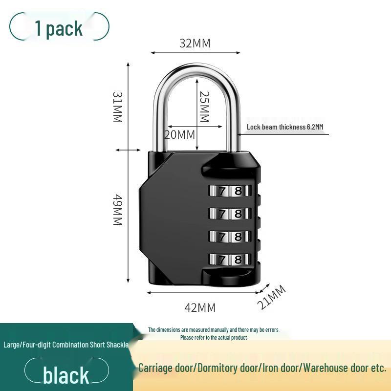 Universal Solid Brass Waterproof Combination Padlock for Home, Cabinet, or Suitcase