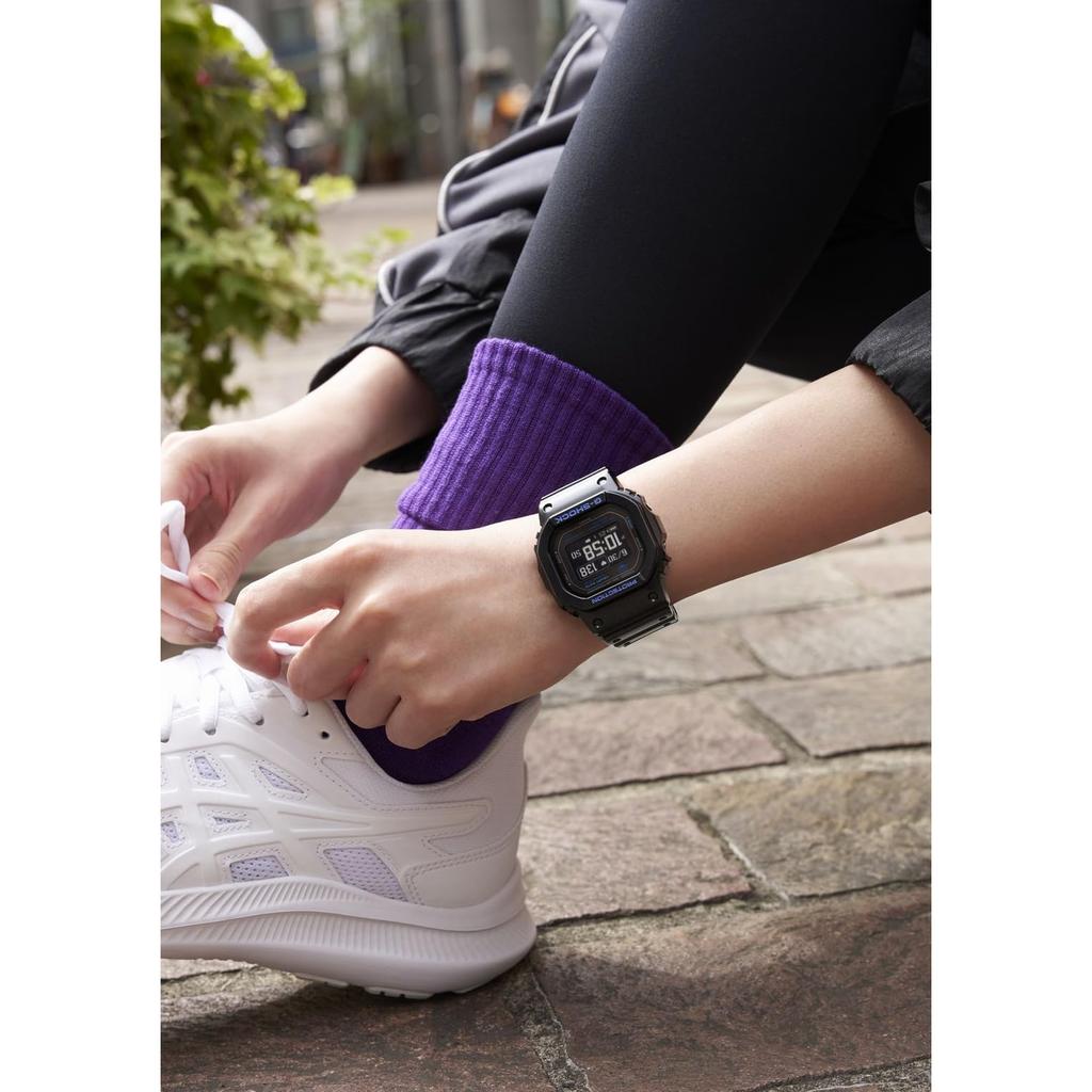 Casio Men's G-SHOCK G-SQUAD Heart Rate Monitor Bluetooth Watch Black/Blue DW-H5600-1A2JR