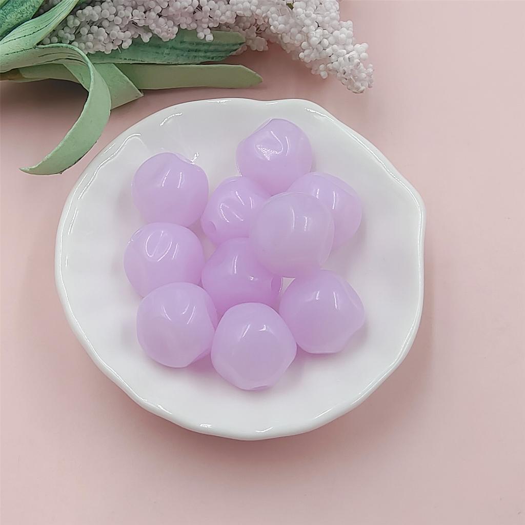 Акриловые поделки, модные многогранники с отверстиями, сделай сам, 10 шт./пакет, ювелирные аксессуары, цвет макарон, материалы для бисера, свободные бусины, перламутровый имитация нефрита