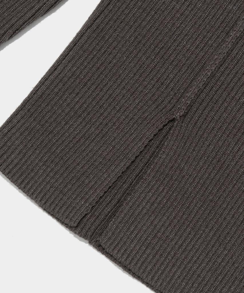 ROIDESROIS Scarf Set Round Neck Ribbed Knit (Charcoal)