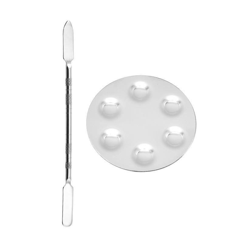 Набор палитр из нержавеющей стали для нейл-арта и макияжа для тональной основы и теней для век