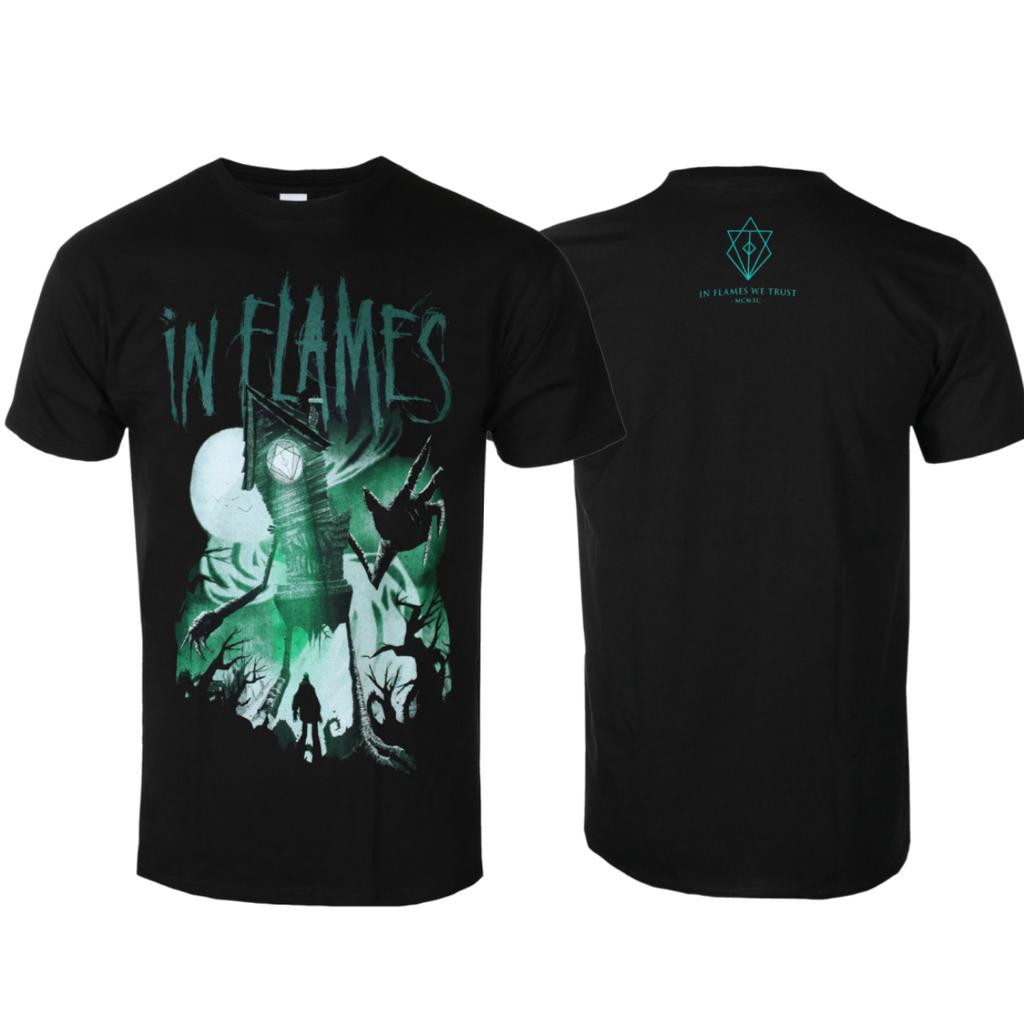 In Flames Foregone Skull Art Pattern Melodic Death Metal Band Tshirt Casual Street Style Cotton Tshirt For Unisex And Unisex