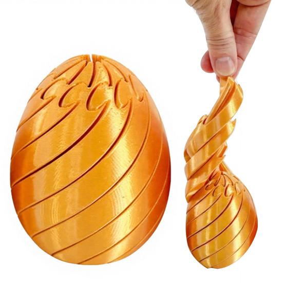 Twisting Fidget Egg Toy Twistable Egg Toy Portable Lightweight Stress Relief 3D Printed Easter Egg Desktop