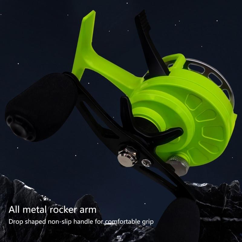 Рыболовное снаряжение Инерционная катушка для подледной рыбалки с металлической шпулей и 3+1 подшипником Инерционная катушка для подледной рыбалки со свободной шпулей с большой шпулей