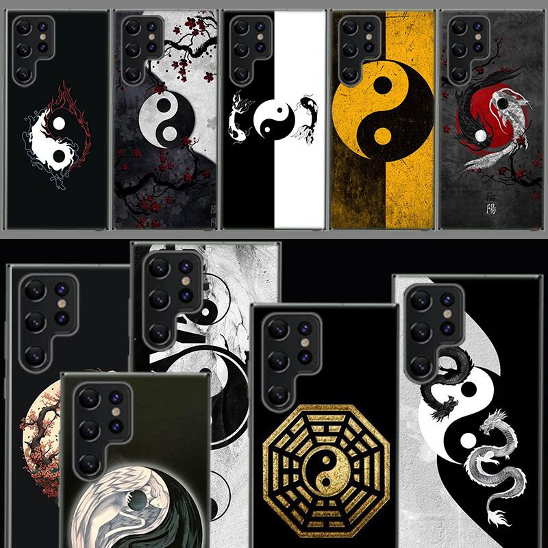 Eight Diagrams Taiji Yin Yang Capa Phone Case For Samsung S26 Ultra S25 Edge Galaxy S23 S21 S20 S24 FE S22 S10 Plus Cover Clear