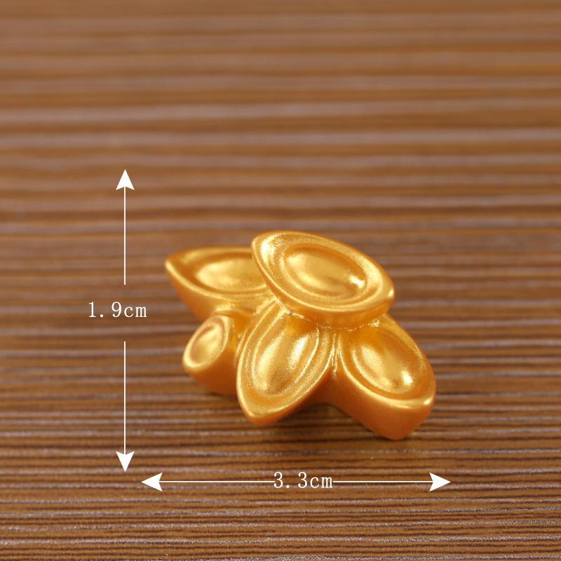 Микро Новогодний Пейзаж Смоляное Украшение Подарочная Упаковка Золотая Монета Баннер Кролик