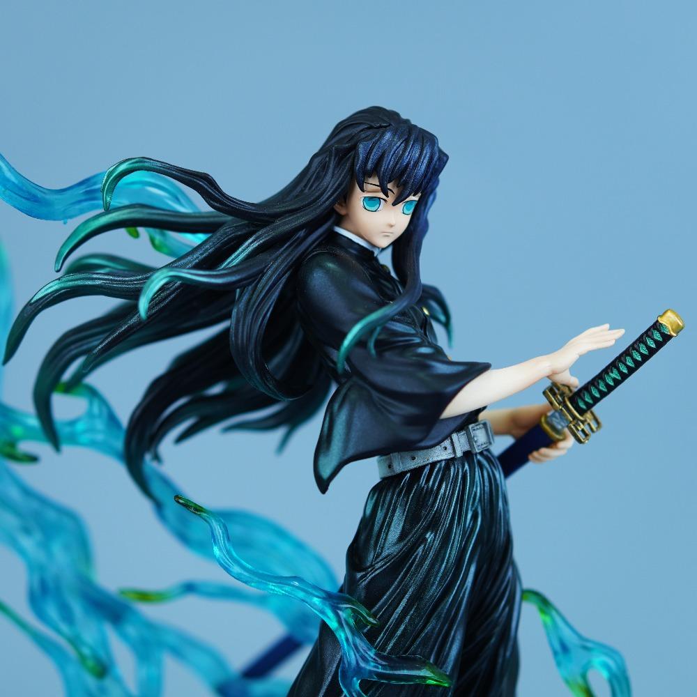 25 см/9,84 дюйма Аниме Фигурка Клинок Рассекающий Демонов Токито Муичиро Фигурки Действия ПВХ Статуэтка Настольное Украшение Коллекционная Модель Игрушки Подарки