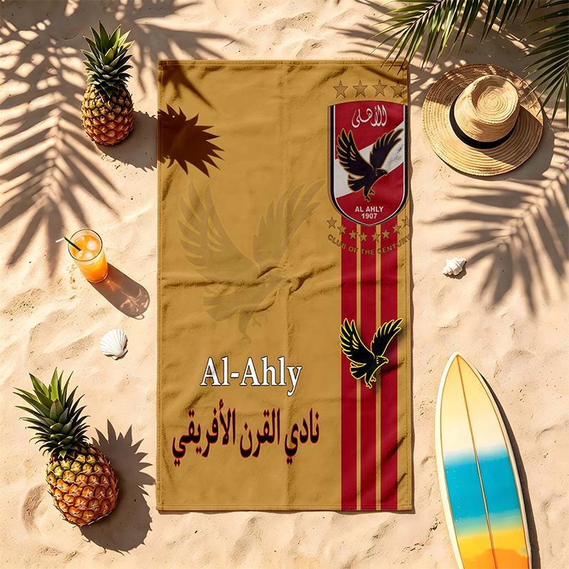 Al ahly (14) Theme Beach Towel Sand Resistant Soft And Comfortable Suitable For The Pool Camping Yoga And Diving A Travel Essential