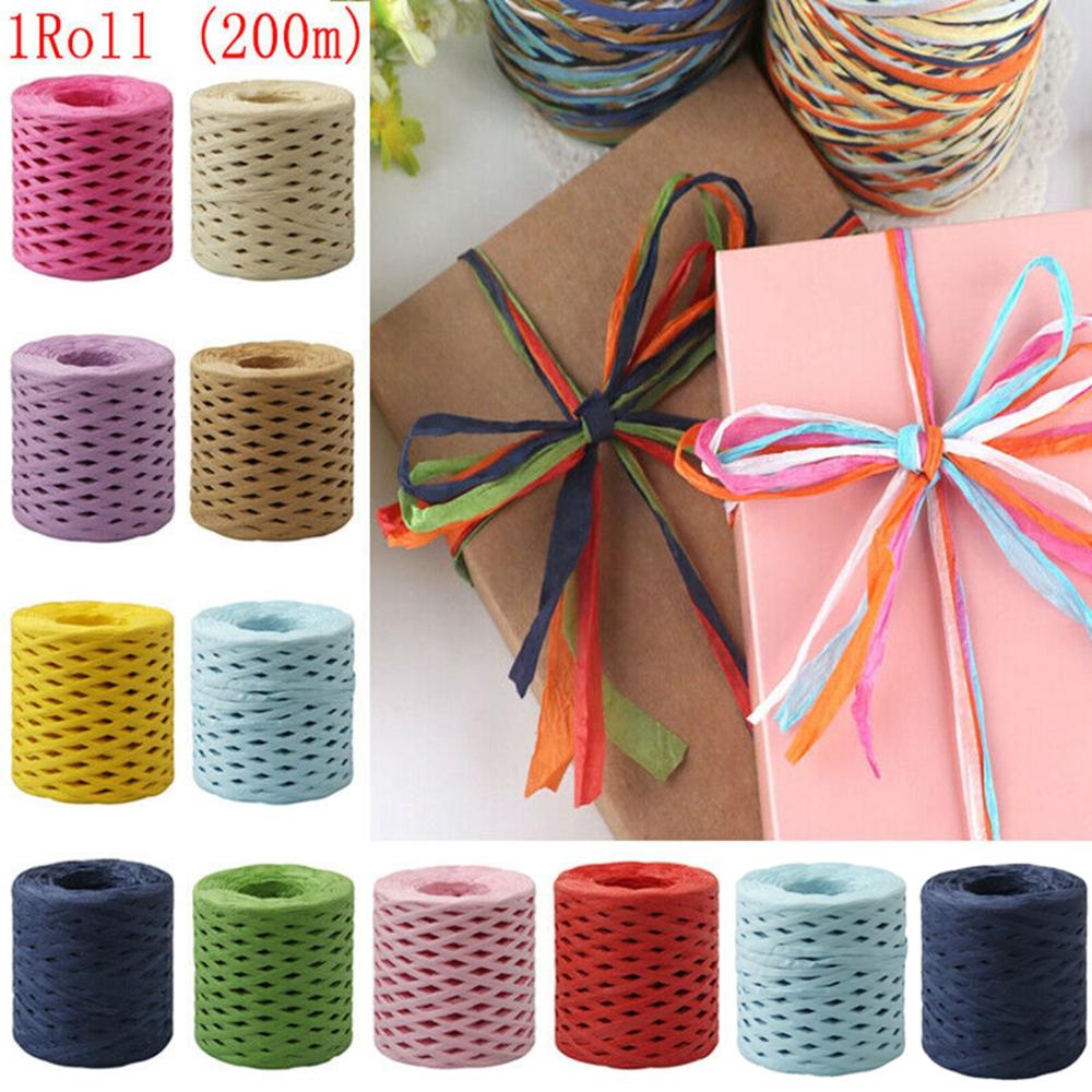 Wedding Party Packing Wrapping Natural Decoration Raffia Ribbon Paper Rope Cord String