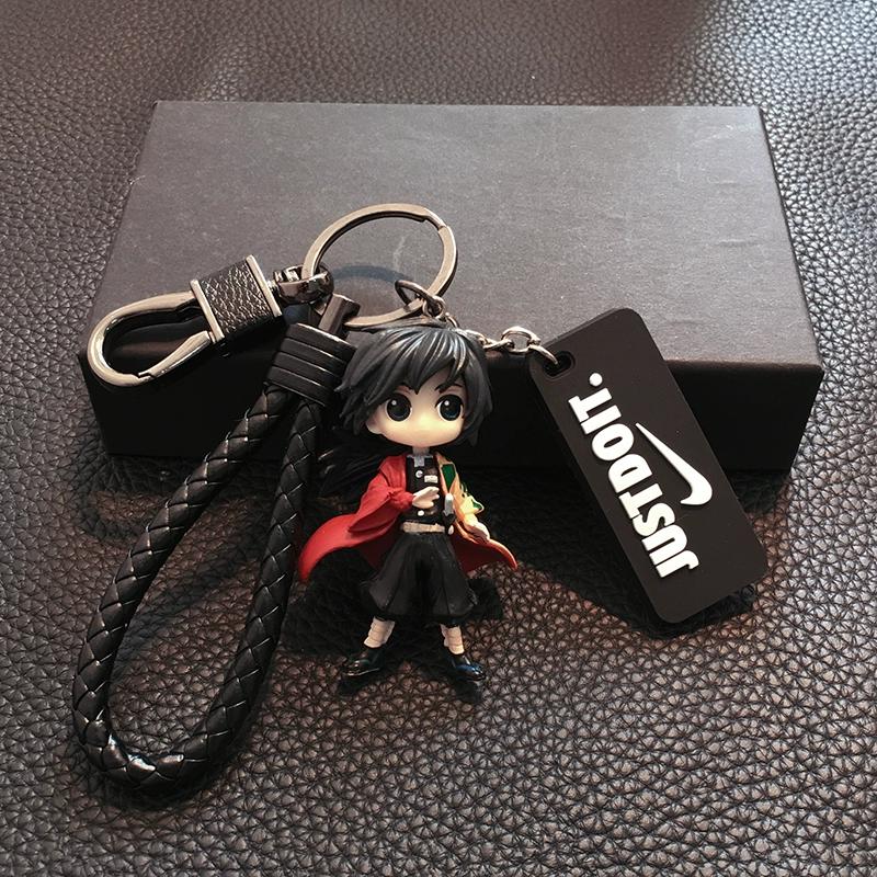 Keychain Pendant Anime Demon Slayer Kimetsu No Yaiba Kamado Tanjirou Double Sided HD Bag Pendant Gift For Fans Cosplay Props Jewelry Gift