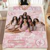 1pc Katseye Girl Group Flannel Blanket, All Season Super Soft Warm Throw Blanket for Bedroom Living Room Camping, Music Fans Hol