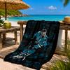 San Sharks Pattern Beach Towel Microfiber Beach Towel, Lightweight and Quick-Dry, for Summer Travel, Swimming Pool Fan Birthday Gift