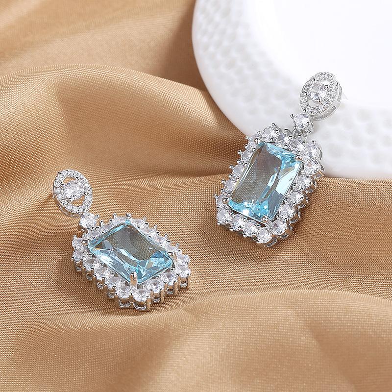 Lindon Women Copper Alloy Zircon Earrings Drop Earrings For Women Wedding Party Gifts