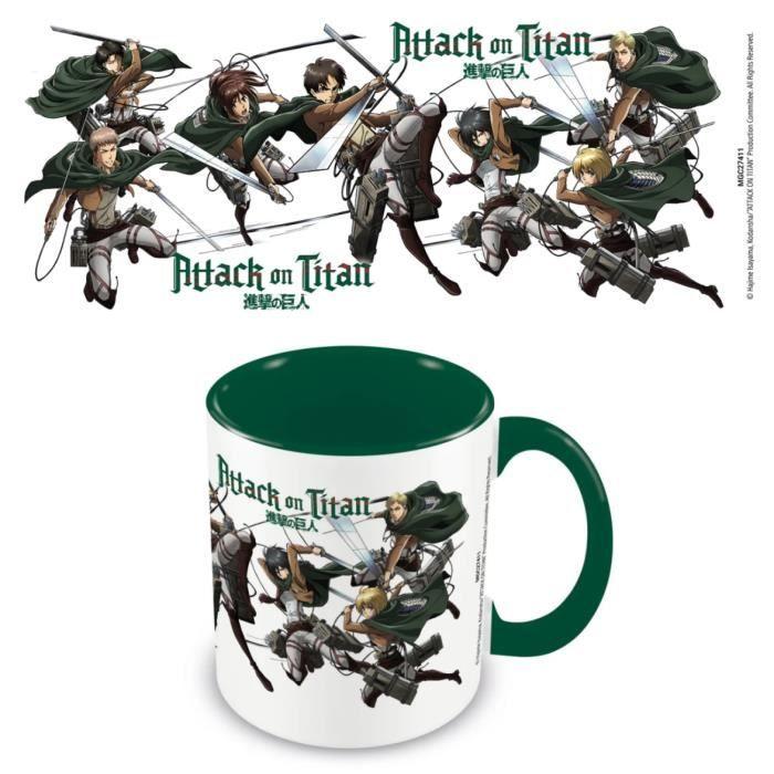 Mug - L'ATTAQUE DES TITANS - Saison 3 - 315ml - Intérieur coloré - Compatible lave-vaisselle